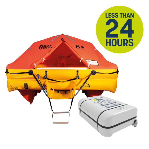 Ocean ISO Liferaft Less Than 24 Hour Container
