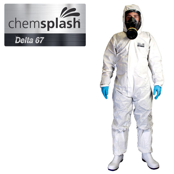Chemsplash Delta 67 Coverall - Type 5B/6B - White