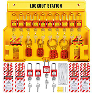 58 PCS Lock Out Tag Out, Wall Station Kit